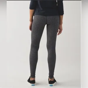 Lululemon Wunder Under Pant III Heathered Herringbone Heathered Black Size 6 thumbnail 4