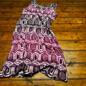 ANA A New Approach Womens Purple Geometric Honeycomb Sleeveless‎ Knit Dress M thumbnail 5
