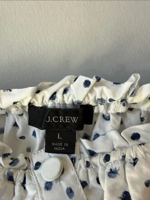 J. Crew Floral Crop Poplin Smocked Tank Top thumbnail 3