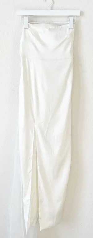 Selfie Leslie Always And Forever Bow Back Midi Dress White Size Large FLAWED thumbnail 1