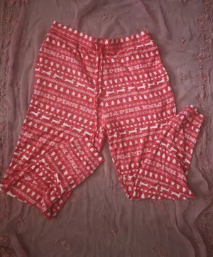 PINK Victoria's Secret Christmas tree, dog 'pink' all over pj pajamas pants in red and white size medium. thumbnail 1