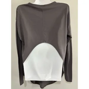 GymShark Open Back Ark Long Sleeve Shirt Women’s Medium Athletic Gray Top thumbnail 8