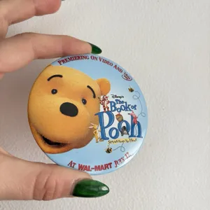 Vintage The Book‎ Of Winnie The Pooh Movie Promo Pin Brooch Button Disney Y2K thumbnail 2