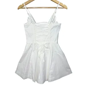 NWT Babyboo Sela Ivory Lace Up Corset Fit & Flare Mini Dress Womens Size S Small thumbnail 11