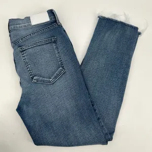 Pistola Jeans Women 27 Blue Cotton Blend Stretch Denim High Rise Cropped Raw Hem thumbnail 3