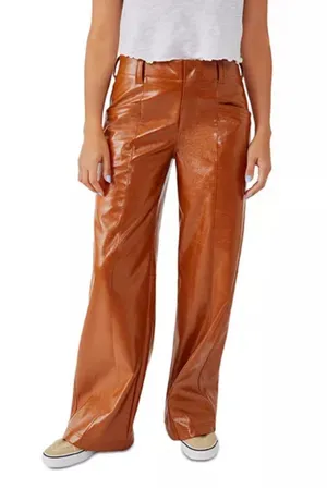 Free People We The Free Star Crossed Faux Leather Pants thumbnail 3