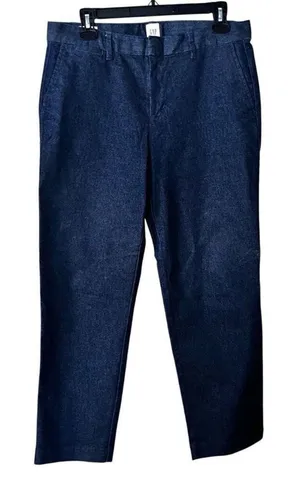 Gap Slim City Crop Pants Dark Indigo Denim Blue Trousers Womens Size 8 Regular‎ thumbnail 1