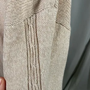 Cottage Essentials Embroidered Floral‎ Sweater Beige Ramie Cotton M Vintage thumbnail 11