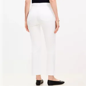 NWT LOFT kick crop high rise curvy fit stretch denim jeans white 14/32 thumbnail 3