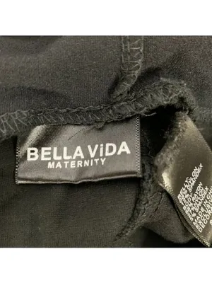 Bella Vida Maternity Black Stretch Skinny Pants Small Rhinestone Pocket Detail thumbnail 4