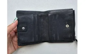 Coach Genuine Soft Leather Card Bills Sleeve Zipper Snap Button Bi-Fold Wallet thumbnail 3