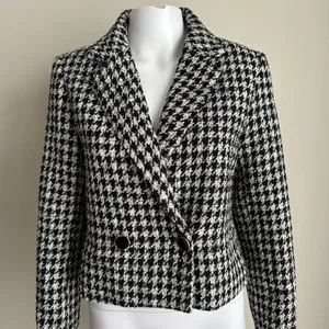 Anthropologie Maison D’ Amelie Made In Paris Houndstooth Twee Jacket thumbnail 8