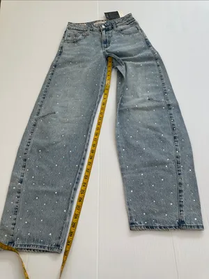 Levi's NWT Baggy Dad Barrel Jeans with Crystal Embellishment Dazzle Me, 25 x 32 thumbnail 13