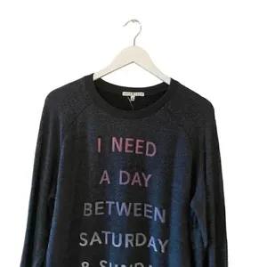 Junk Food Graphic Soft Warm Cozy Long Lagenlook Black Lomg Sleeves SZ L #1750 thumbnail 3