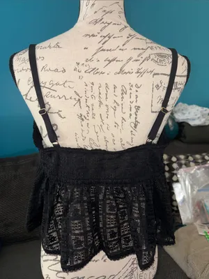 NWT Aerie Show Off High Tide Lace Tie Front Bra Top, XL thumbnail 4