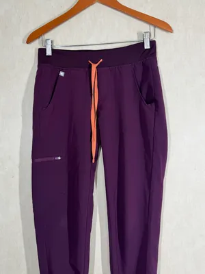 Figs Women’s Zamora High-Rise Jogger Scrub Pants Pull On in Purple XSP thumbnail 4