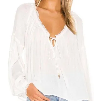 White Peasant Blouse thumbnail 2