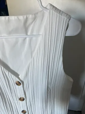 White Button Up Dress Size M thumbnail 4