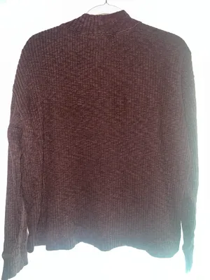 Everlane The Cozy Rib Funnel-Neck Dark Mahogany Large brown fall thumbnail 6