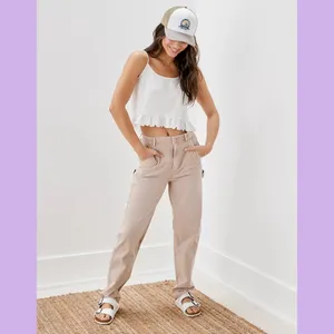 American Eagle NWT White Cropped Relaxed Cami thumbnail 2