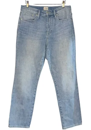 J Crew‎ Slim Boyfriend Jeans Womens 28 Lightwash Mid Rise Classic Stretch Preppy thumbnail 1