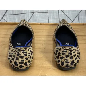 Rothy's Leopard Print Flats The Pointe Toe Black Tan Womens Shoes Size 9 thumbnail 4