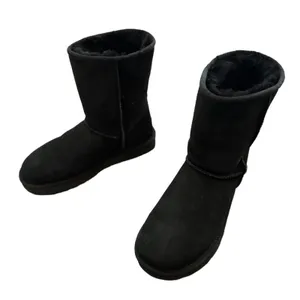 UGG Classic Short II Black Suede Shearling Winter Boots Size 7 thumbnail 5