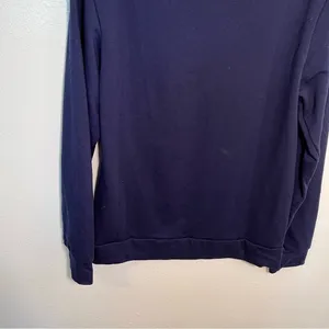 Women's Size Small Crewneck Sweatshirt Navy White Classy Until Kickoff Football thumbnail 7