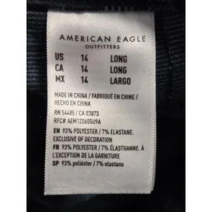 American Eagle Outfitters Plaid Flare Pants - Navy and Teal Size 14 Long Tall thumbnail 4