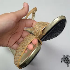 Isaac Mizrahi Isbelle Gold and Tan High Heel Sandals Size 9.5‎ thumbnail 6