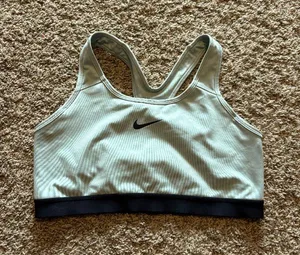 Nike sage green sports bra thumbnail 1