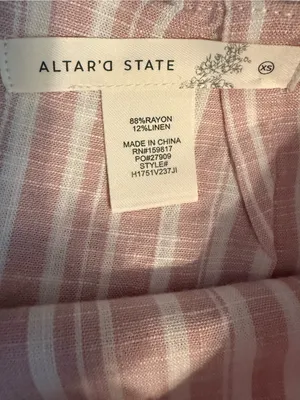 Altar’d State Ava Linen Striped Skort thumbnail 6