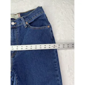 LEVI'S Womens's Classic 512 Slim‎ tapered medium jeans raw hem sz 10M thumbnail 3