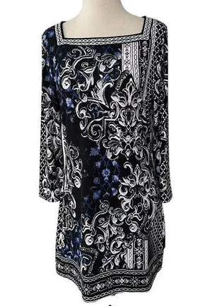White House Black Market Black Multicolor Mini Bodycon Dress Women Small | 65-56 thumbnail 1