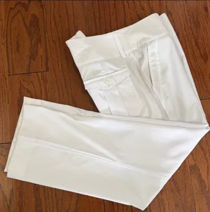 Adidas White Climalite golf pants - size 8 ***Refer to measurements. Great fabric pants for golf outings. Pants zip up. Gently warn and excellent condition. Measurements approximately 17” waste x 36.5” long x 10” rise. Non-smoking home. Priced to sell at as is condition. Don’t like my price, make reasonable offers! thumbnail 1