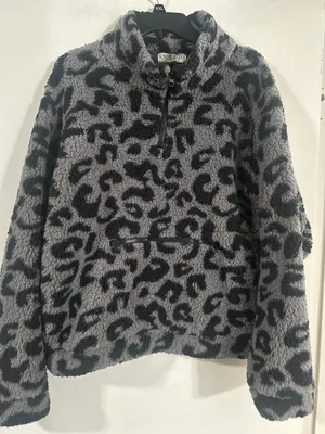 Cheetah Print Faux Fur Sweater thumbnail 3