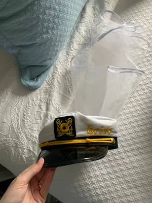 Bride Captain Hat (with veil) White Size undefined thumbnail 2