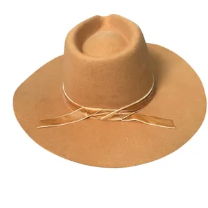 NWT Wyeth X Urban Outfitter 100% Wool Felt River Rancher Hat Honey Velvet Band thumbnail 4