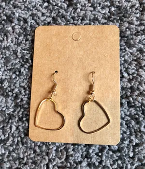 Heart Shape Earrings Gold thumbnail 1