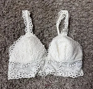 Aerie White Lace Bralette thumbnail 1