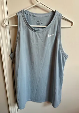 Nike Women’s Light Blue Athletic Dri-FIT Tank Top thumbnail 1