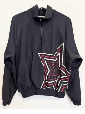 Goldsheep Star Print Quarter Zip Jacket‎ Small Streetwear Athleisure SpaceCore thumbnail 1