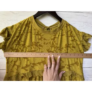 by Anthropologie Ruffle Knit Mini Dress - Size - XS thumbnail 7