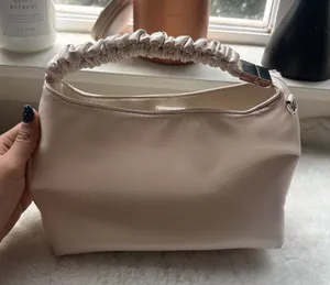 A New Day‎ Cream Ruched Handle Shoulder Bag Faux Leather Minimalist Ivory Hobo thumbnail 1