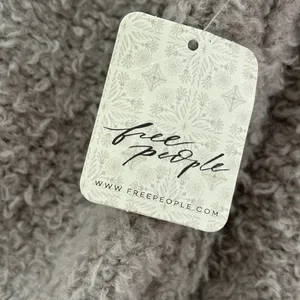 Free People Teddy Sweater Tunic in Silver Clouds sz M nwt thumbnail 10