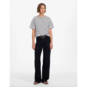Madewell Everyday Boxy Crop Tee Short Striped Cotton White Relaxed XXS NWT thumbnail 5