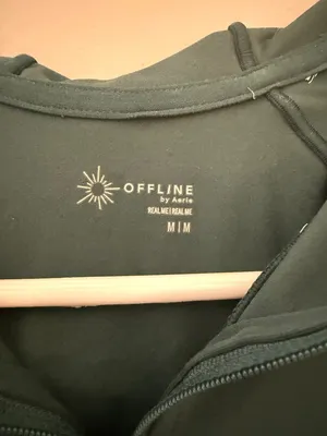 Aerie OFFLINE Real Me Full Zip Jacket Green M thumbnail 4