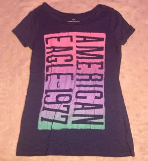 American Eagle Outfitters Navy Tee thumbnail 1