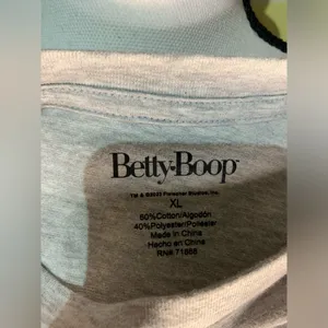 Betty Boop Heather Gray Tee Shirt thumbnail 7