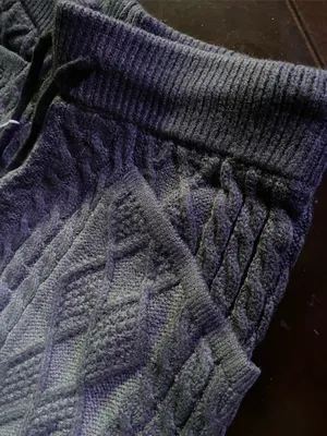 🆕 RETROVERT Gradient knit Cable knit shorts Gray thumbnail 6